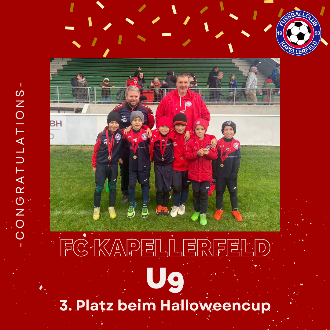 Read more about the article 3. Platz beim U9 Halloweencup des SR Donaufeld