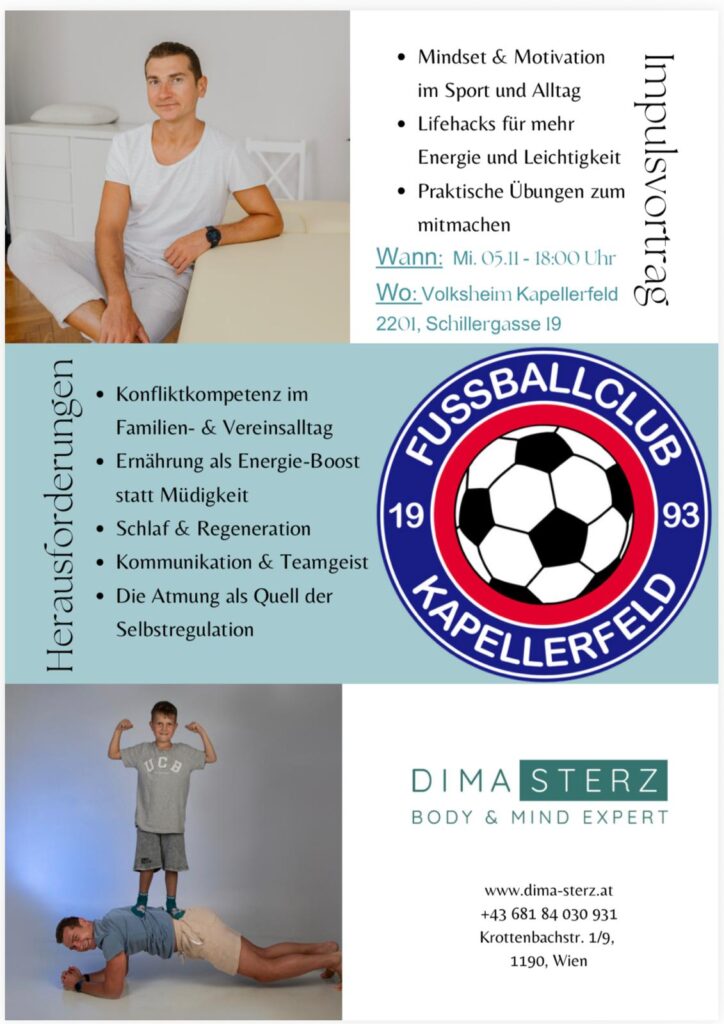 Impulsvortrag für Eltern: Unterstützen Sie Ihr Kind auf seinem Fußballweg!
