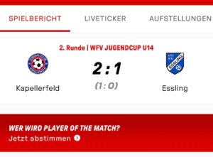 Mehr über den Artikel erfahren U14 wirft Essling aus dem Jugendcup! 🏆